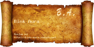 Bink Aura névjegykártya